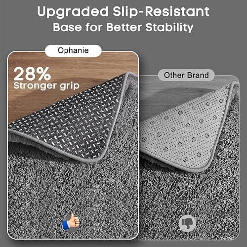 Ophanie 5x7 Area Rugs for Living Room Grey, Fluffy Shag Large Fuzzy Plush Soft Rug, Gray Shaggy Floor Big Carpets for Bedroom Nursery, Kids Home Decor Aesthetic thumbnail 4