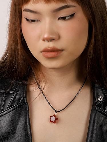 OJERRY Kawaii Star Necklace Y2K Cord Necklace Jewelry for Teen Girls Women Trendy Stuffs thumbnail 3