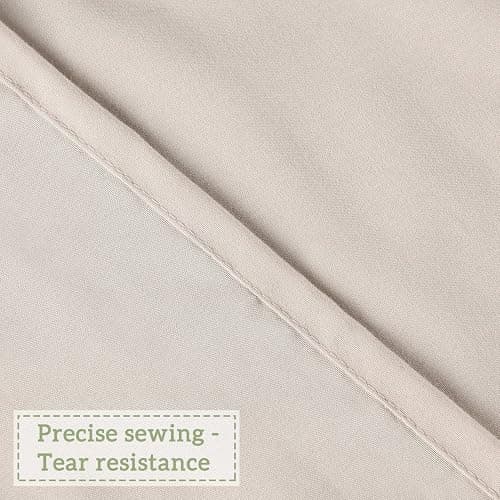 Homechoice Decor Camel Ruffle Shower Curtain, Vintage Handcrafted Bow Tie Bath Curtain for Master Bathroom, Ruched Microfiber Bathroom Curtain with 12 Buttonholes, 72" W x 84" H (LQ-10) thumbnail 4