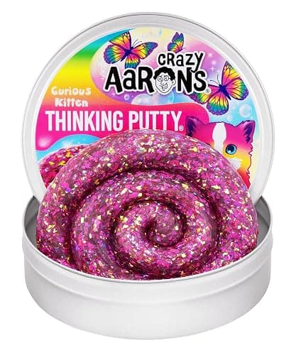 Crazy Aaron's Thinking Putty® - Curious Kitten - Multi-Color Sensory Putty for Kids and Grown ups in a 4" Tin - Creative and Endless Fun, Stress Relief Therapy Toys, Never Dries Out - Made in USA - Image 1