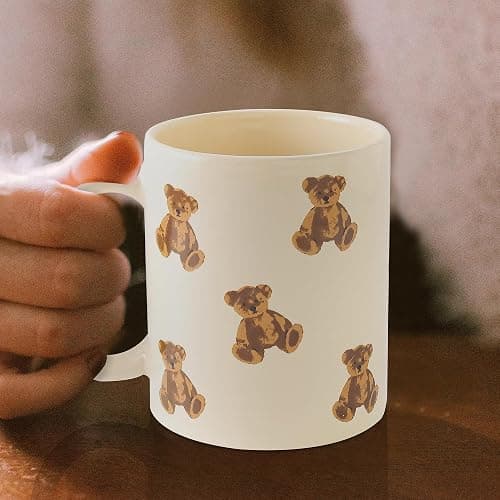 Cute Teddy Bear Coffee Mug- Cartoon Bear Cups-Adorable Gifts for Kids and Women-Ceramic Mug for Home, Office-Perfect for Animal Lovers, Teachers, Parents-11OZ thumbnail 2