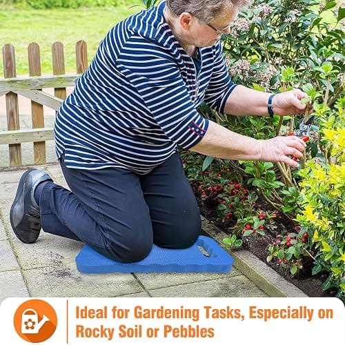 Gardzen 6-Pack Garden Kneeling Cushions - For Gardening, Baby Bath, Yoga, Pilates, Exercise, 16"x8"x1", Blue thumbnail 5
