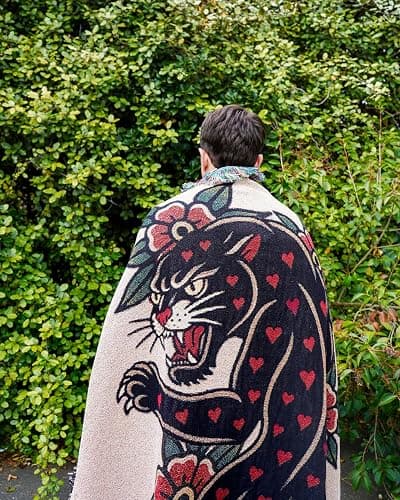 Pure Country Weavers Heart Breaker - Tattoo Design - Tapestry Throw Blanket Woven from Cotton - Made in The USA (50x60) thumbnail 3