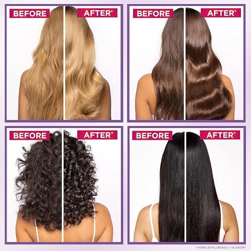 L'Oreal Paris Elvive Hydra Hyaluronic Shampoo, Conditioner and Serum Set with Hyaluronic Acid, Hair Care Treatment with Anti Frizz Spray for Dry Hair, Shampoo 500ml, Conditioner 400ml, Serum 150ml thumbnail 6