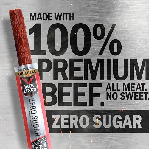 Jack Link's Original Zero Sugar Beef Sticks - (20 Pack) 0.92 oz Meat Sticks - Ready to Eat Protein Snacks - 5g Protein per Serving - Made with 100% Real Beef thumbnail 4