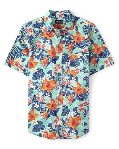 The Children's Place boys Short Sleeve Button Up Shirt thumbnail 3