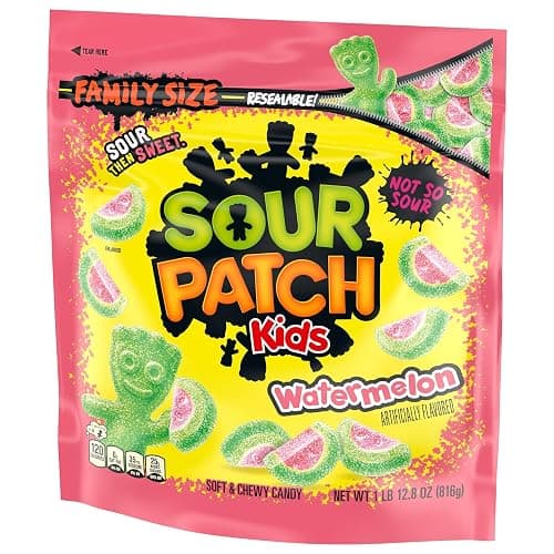SOUR PATCH KIDS Watermelon Soft & Chewy Candy, Family Size, Bulk Candy, 1.8 lb - 1.8 Pound thumbnail 10