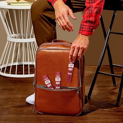 Chomps Snack Size Grass-Fed and Finished Smoky BBQ Beef Jerky Snack Sticks 0.5oz 24-Pack - Keto, Paleo, Whole30, 4g Lean Meat Protein, Gluten-Free, Zero Sugar Food, Non-GMO Chomplings thumbnail 6