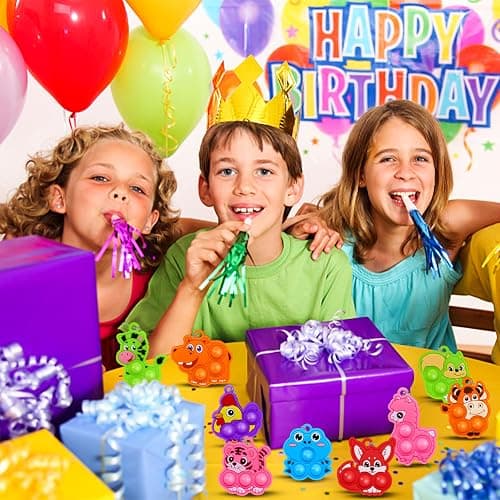 Animal Party Favors for Kids Fidget Toys Bulk Mini Pop Keychain,Stress Relief Sensory Toys,Goodie Bags Stuffer,Classroom Prizes,Birthday Gifts for Boys & Girls,24 Pcs thumbnail 2