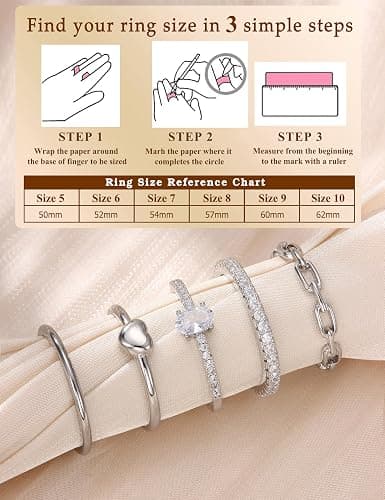 FIASASO Gold Rings for Women Non Tarnish - 5Pcs Dainty Stackable Rings 14K Gold Plated Cubic Zirconia Stacking Rings Non Tarnish Waterproof Minimalist Thin Stack Ring Size 5 6 7 8 9 10 thumbnail 4