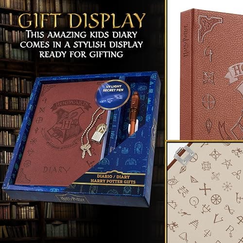 Harry Potter Secret Diary, Magical and Fun Diary with Lock, Keys, and Invisible Ink Pen, Stylish Journal for Everyday Writing, Gifts for Girls and Boys thumbnail 5