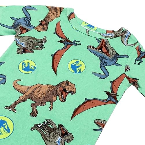 Jurassic World boys 4-piece Snug-fit Cotton Pajama Set, Soft & Cute for Kids thumbnail 4