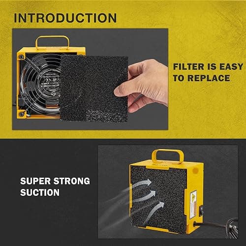 KOTTO Solder Smoke Absorber Remover Fume Extractor Smoke Prevention Absorber DIY Working Fan for Soldering Station (Yellow) thumbnail 5