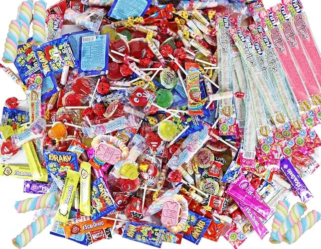 100 bonbons, friandises et bonbons remplis de piñata sans allergènes WikiMark - Pour remplir les sacs d'anniversaire, de fête, de Noël et d'Halloween. Sans gluten et sans lait. thumbnail 4