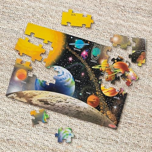 Melissa & Doug Solar System Floor Puzzle, 48 pc Jumbo Jigsaw Puzzle, Educational Screen Free Activity for Toddler, Preschoolers and Kids Ages 3+ (2 x 3 Feet) - FSC Certified thumbnail 9