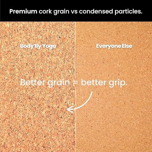 Luxury Cork Yoga Mat - Non Slip, Extra Thick Grip. Thicker, Longer, and Wider for More Comfort and Support. Tough Enough For Hot Yoga. Natural, Non Toxic, and Eco Friendly. Optional Alignment Lines. thumbnail 6