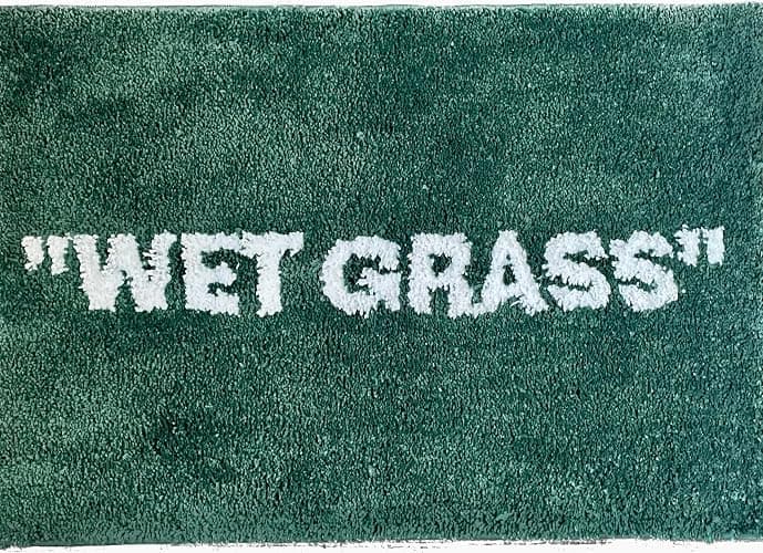 LUXAPE Wet Grass Rug - Tufted Hypebeast Decor - Handmade & Premium - 32 * 20in (80 * 50cm) - Hypebeast Room Decor - Off White Rug - Aesthetic Bape bathmat - Luxape Hypebeast thumbnail 9