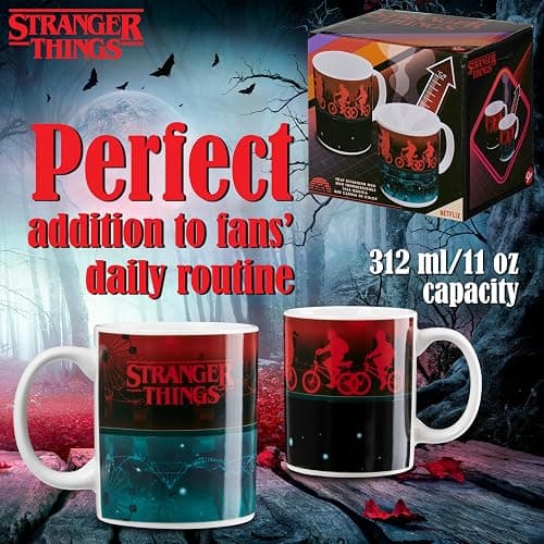 Stranger Things Coffee Mug Adults Teenagers 312ml Ceramic Heat Colour Changing Mug Gift Set - Official Merchandise thumbnail 6