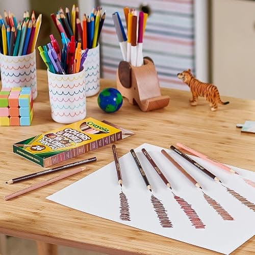 CRAYOLA Colours of the World Pencils - Assorted Colours (Pack of 24) | Colours That Represent Skin Tones from Around the World | Ideal for Kids Aged 3+ thumbnail 2