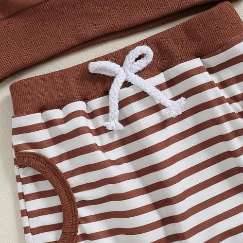 Football Baby Boy Girl Clothes Baby Football Outfit Long Sleeve Sweatshirt Football Pants Cute Fall Winter Outfits thumbnail 5