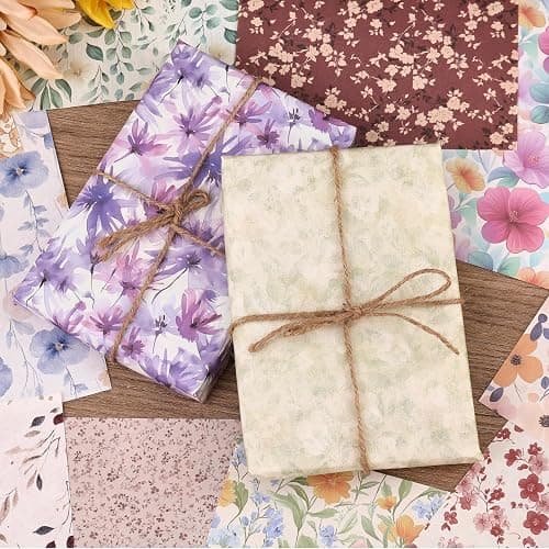 180 Sheets Vintage Floral Scrapbook Paper - 9 Themes Aesthetic Small Flowers Pattern, Decorative Craft DIY Paper Kit for Bullet Journal, Junk Journal Supplies, Collage, Cardmaking 5.5x8 Inch thumbnail 4