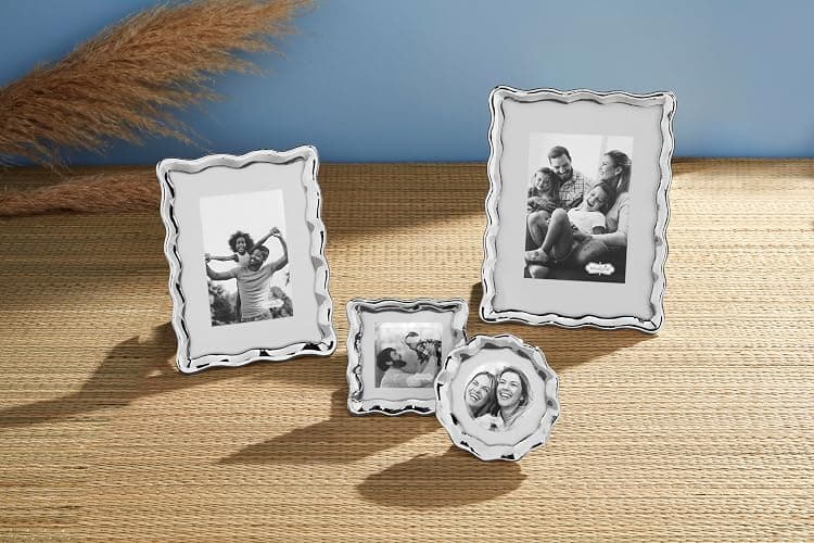 Mud Pie Wavy Metal 5X7 Frame; 11" X 8 1/2" thumbnail 2