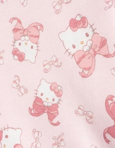 Hello Kitty Girls Fleece Drop Shoulder Pullover Sweatshirt and Skirt Toddler to Big Kid Sizes (2T - 10-12) thumbnail 6