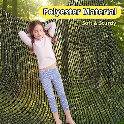 Toriexon Climbing Cargo Net 9.8' x 9.8', Double Layers Playground Safety Net, with Storage Bag Climbing Net for Kids Outdoor Treehouse thumbnail 3