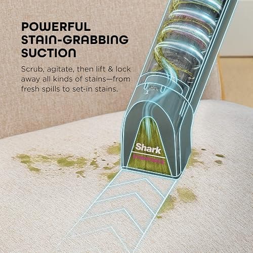 Shark StainForce Cordless Portable Spot, Stain, & Odor Remover System for Carpets, Area Rugs, Upholstery, Stairs, with Storage Caddy, Accessories, and Full-Size Cleaning Solution, HX101 (New) thumbnail 9