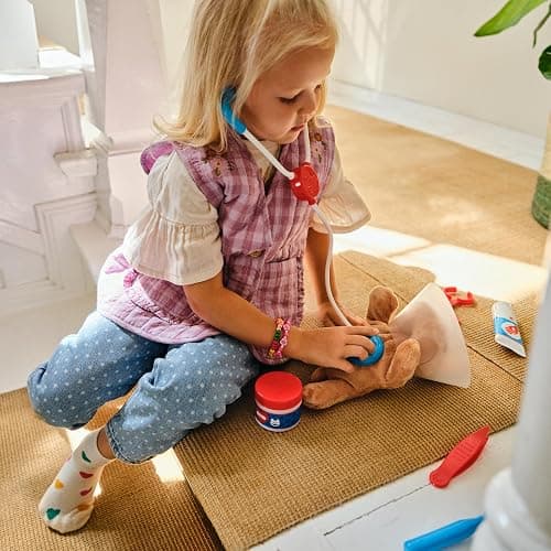 Melissa & Doug Examine and Treat Pet Vet Play Set, 24-Piece Animal Doctor Playset with Dog & Cat Plushies, Pet Doctor Kit & Accessories, Preschool Toys for Girls & Boys Ages 3+ thumbnail 2