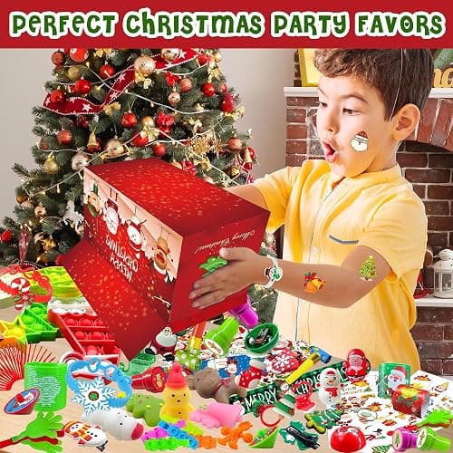250PCS Christmas Toys for Kids Christmas Gift, Assortment Xmas Toys for Party Favors, Pinata Goodie Bag Stuffers, Stocking Stuffers, Advent Calendar, Prizes For Kids Classroom Rewards thumbnail 6