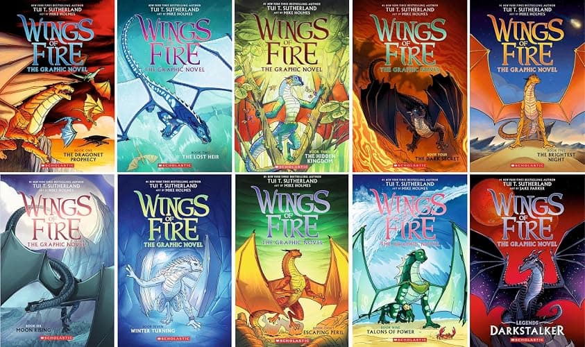 Wings of Fire Graphic Novels (10 Books) Series Set Graphix (Books 1-9 + Darkstalker) - Image 1