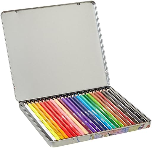 Amazon Basics Colored Pencils for Coloring and Drawing, Premium, Soft Core, Back to School Supplies, 24 Count (Pack of 1), Multicolor thumbnail 5