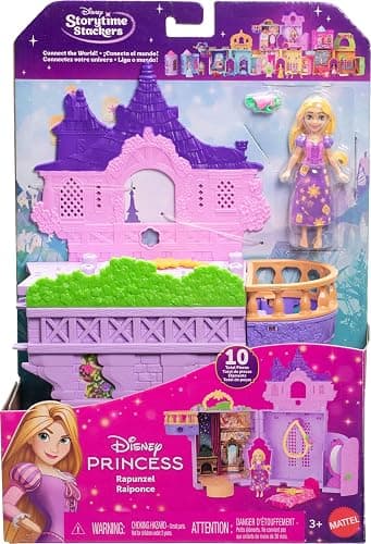 Mattel Disney Princess Toys, Rapunzel Storytime Stackers Doll House Tower with Rapunzel Small Doll, 1 Pascal Figure & 7 Accessories, Inspired by Movie thumbnail 6