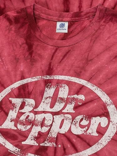 Tee Luv Men's Faded Dr Pepper Soda Logo Tie Dye Shirt thumbnail 2
