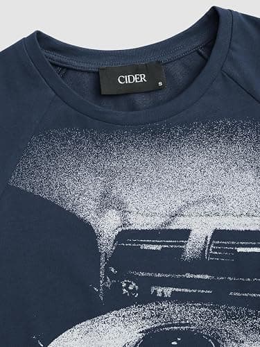 CIDER Jersey Round Neckline Graphic Short Sleeve Tee thumbnail 4