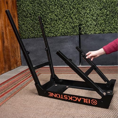 BLACKSTONE 5013 Collapsible 17” and 22” Tabletop Griddle Stand with Adjustable Legs and a Removable Side Shelf, Powder Coated Steel, Black thumbnail 6