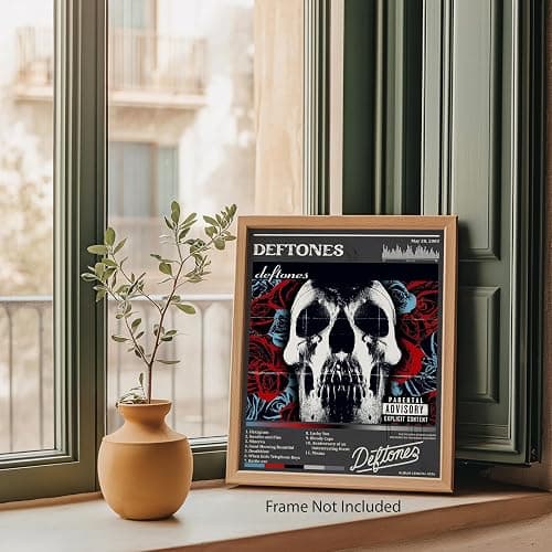 ZUKIY Deftones Skull Roses Cover - Dark Rock Poster Wall Art 8x10 Unframed - Heavy Metal Band Inspired Decor for Bedroom Studio Office - Emo Goth Aesthetic Tapestry Style Print for Music Lovers thumbnail 6
