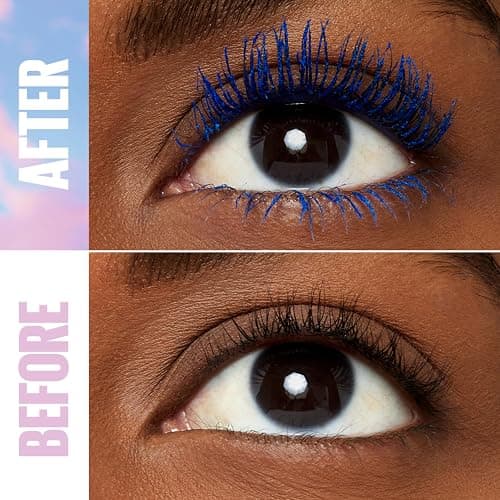 Maybelline Blue Mascara, Lash Sensational Sky High Volumizing & Thickening, Eyelash Lengthening, Flake-Free Formula, Washable Coloured Mascara Infused with Bamboo Extract, Colour: Blue Mist thumbnail 3
