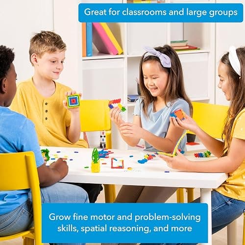 PLUS PLUS Plus-Plus - Open Play Set - 3,600 Piece in Storage Tub - Basic Color Mix - Construction Building Stem Toy, Interlocking Mini Puzzle Blocks for Kids, Assorted, 100 thumbnail 5