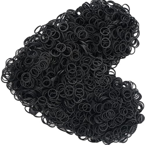 AIWOQI Rubber Bands mini 2000pcs rubber band black 0.5inch small Rubber Band Mini Soft Elastic Bands Diameter 13mm rubber bands for Office Supplies School thumbnail 4