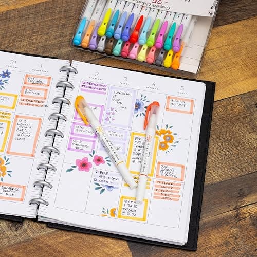 Zebra Pen, Mildliner Dual-Ended Brush Pens, 25 Assorted Colors, Soft Mild Ink, Brush and Fine Bullet Tips, No Bleed-Through Pigment Ink for Journaling, Calligraphy, Planners, Art, 25-Pack (79125) thumbnail 6