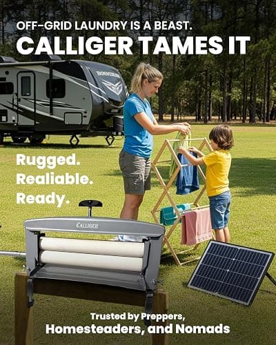 Northwood Calliger Gray Clothes Wringer - Better Moisture Removal Manual Clothes Washer Than Portable Washing Machine/Portable Dryer - Heavy Duty Off Grid Washing Machine Laundry Wringer thumbnail 6