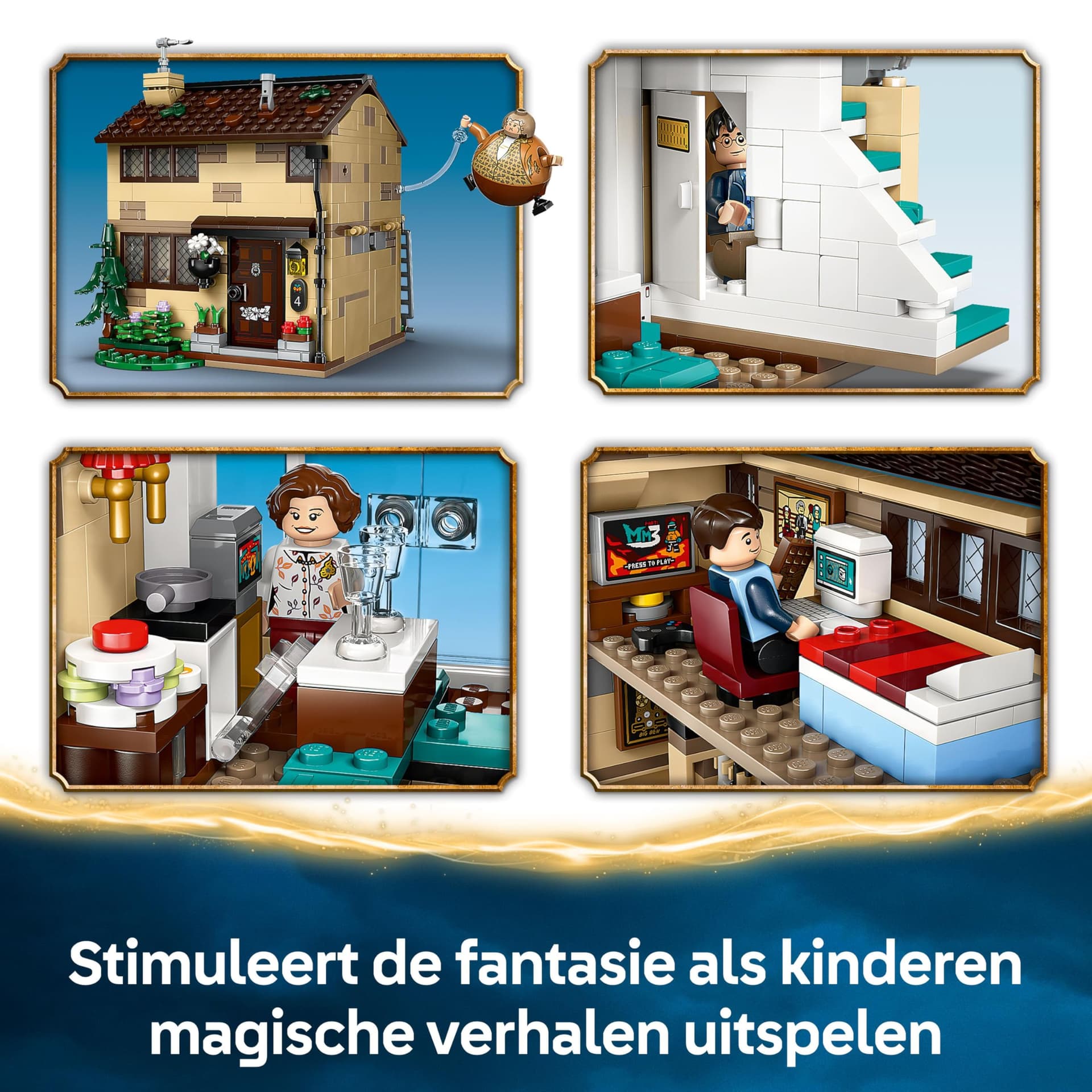 LEGO Harry Potter Privet Avenue: Visit of Aunt Margot Toys with 5 Minifigures, Grompie the Dog and Blown Aunt Margot Figure - Prisoner of Azkaban Gift for Girls and Boys 76451 thumbnail 4