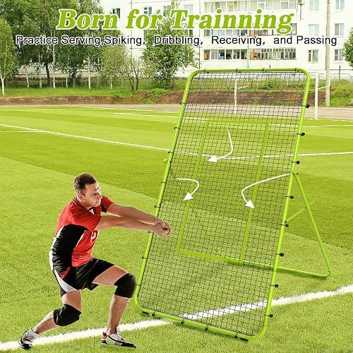 7x4 FT Volleyball Rebounder, Outdoor Volleyball Net Hitting Serving Passing Spike Practice,Volleyball Training Equipment with Strike Zone for Lacrosse, Baseball,Soccer,Tennis thumbnail 9