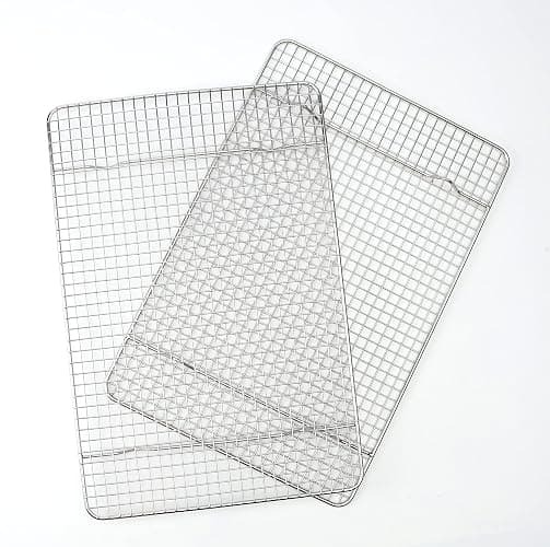 Spring Chef 10" x 15" Stainless Steel Cooling Racks for Baking - Oven Safe - Cookie Racks for Cooling Cookies - Fits Jelly Roll Pan - Perfect for Grilling, Roasting, Cooking, Drying - Set of 2 thumbnail 9