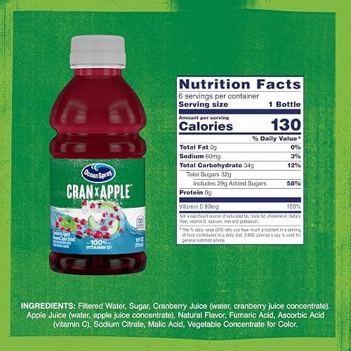 Ocean Spray Cran-Apple Juice Drink, 10 Ounce Bottle (Pack of 6) thumbnail 2