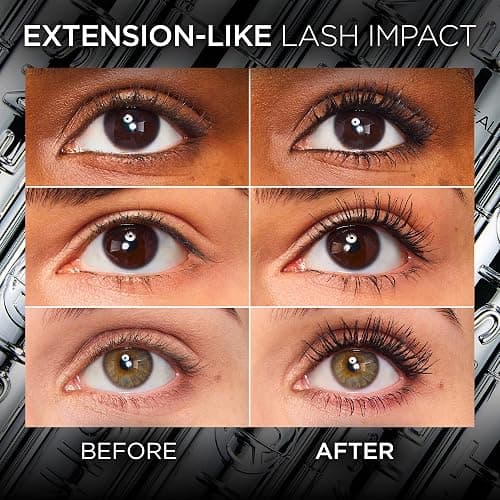 L’Oréal Paris Extensionist Mascara, Lengthening Mascara, Extension-like Length & Volume, For Sensitive Eyes, Clump-Free, Blackest Black WSH, 9.9 mL thumbnail 3