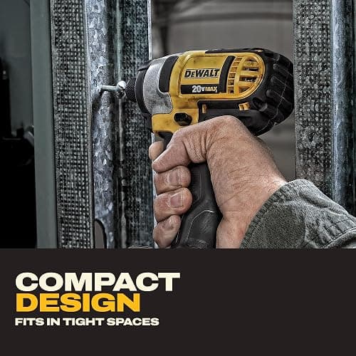 DEWALT 20V MAX Cordless Drill and Impact Driver, Power Tool Combo Kit , Includes 2 Batteries, Charger and Bag (DCK240C2) thumbnail 7