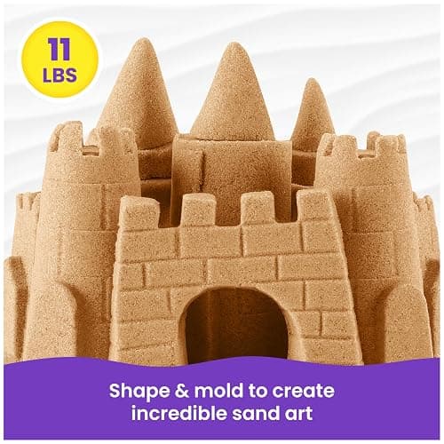 Kinetic Sand, 11lb (5kg) Natural Brown Play Sand for Arts and Crafts, Sandbox, Amazon Exclusive (Packaging May Vary), Sensory Toys, Holiday Gifts & Stocking Stuffers for Kids Ages 3 and up thumbnail 3